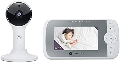 Motorola Bebek Monitörü VM64-Kamera HD 1080p ile 4.3 WiFi Video Bebek Monitörü-Akıllı Telefon Uygulamasına Bağlanır,