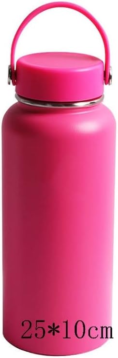 Yok Bardak vakum yalıtımlı matara Paslanmaz çelik Su geniş ağızlı şişe Açık Havada spor şişesi (Renk : Kırmızı, Boyut: