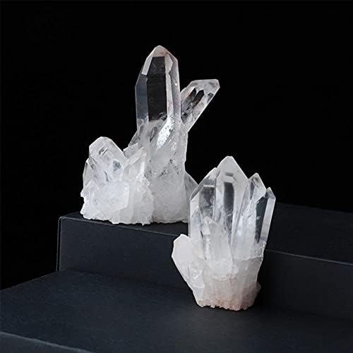 SXRC Doğal Beyaz Kristal Kuvars Küme, 20-80g Doğal Kaya Numune Geode Taş, şifa Kaya Kristal Berraklığında Kuvars