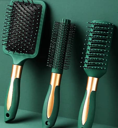 3 ADET Kürek Saç Fırçası, Dolaşık Açıcı Fırça ve Saç Tarak Seti Erkekler ve Kadınlar için