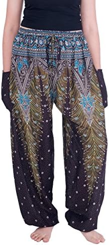 Lannaclothesdesign kadın Fil Hippi Boho Yoga Harem Pantolon