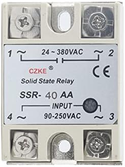 EKSİL Katı Hal Röle SSR 10AA 25AA 40AA AC Kontrol AC Beyaz Kabuk Tek Fazlı Plastik Kapaksız Giriş AC 90-250V (Boyut