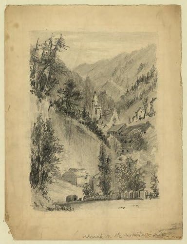 Tarihselfindings Fotoğraf: Dağ Tarafındaki Kilise, Köy, Dağ, Gedney, 1872-1887