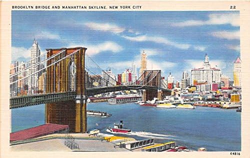 Brooklyn Köprüsü, New York Kartpostalı