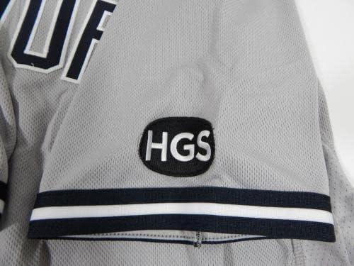 2020 New York Yankees Luis Avilan 70 Oyun Pos Kullanılmış Gri Forma HGS P 6-Oyun Kullanılmış MLB Formaları