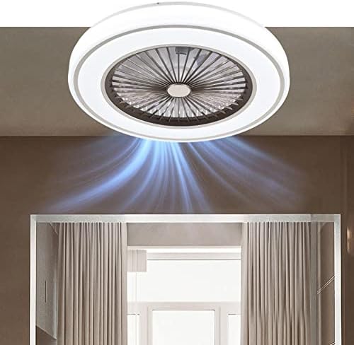 SDFDSSR ışıkları ile Modern tavan vantilatörü RC Düşük Profilli tavan vantilatörü Bladeless ışıklı tavan fanı Kiti