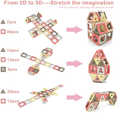 AOMİKS Mıknatıs Blokları Fayans 162 PCS Çocuklar Yaş için 3 + Yaşında Yaratıcılık ve Eğitim 3D Mini Mıknatıs Yapı