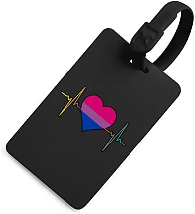 Biseksüel Gurur Kalp Bagaj Etiketi Bavul Kişiselleştirilmiş çanta Etiketleri Seyahat Tanımlama Etiketleri