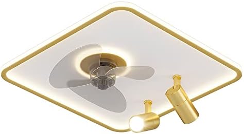 ACLBLK altın ışık lüks akrilik Fan avize LED kademesiz karartma Fan avize İskandinav uzaktan kumandalı tavan vantilatörü